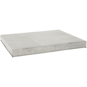 Galvanized Metal Display Riser - 24"L x 30"W x 2 1/2"H by HUBERT – Tin, Grey, Model AKI-47802