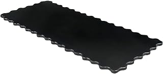 G.E.T. 23 3/4" x 9 1/2" Black Display Modern Edge Melamine Rectangle Tray