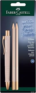 Faber-Castell Pale Rose 241123 Writing Set with Poly Ball Urban Ballpoint Pen and 2 Pencils Urban