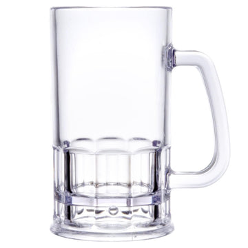 Stemware Beer Mug by Yanco – 10 oz., 10.0 fluid_ounces, Plastic, Clear, Pack of 24