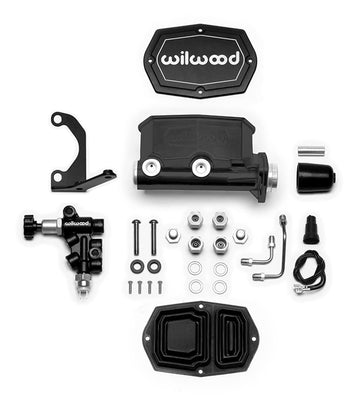 Master Cylinder Tandem 1.10 in DIA Black by Wilwood – Stock, Black, Model 261-14964-BK