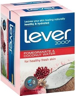 Lever 2000 Pomegranate & Coconut Water Bar Soap, 4 oz, 2 count