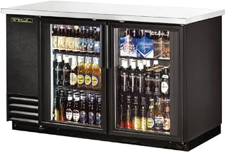 True Black 2-Glass Swing Door Back Bar Cooler for 134 6-Packs