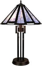 Chloe Lighting Retro-Style Stained Glass 2-Light Table Lamp 18" Shade
