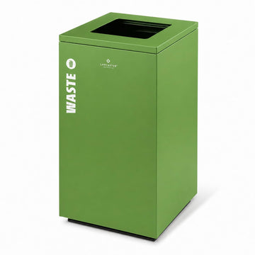Glownary Square Steel Compost Bin – Green, 25 Gallon Capacity, Indoor Use, Freestanding Design with Top Access Hole, 19x19x32 Inches
