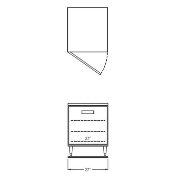 27" 2 Drawer Undercounter Refrigerator by Randell – Model 9404-7DW