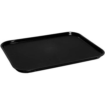 Camtread Serving Tray rectangular 14" x 18" black satin - Cas by Cambro – 18 in x 14 in, Fiberglass, Black, Model 1418CT110