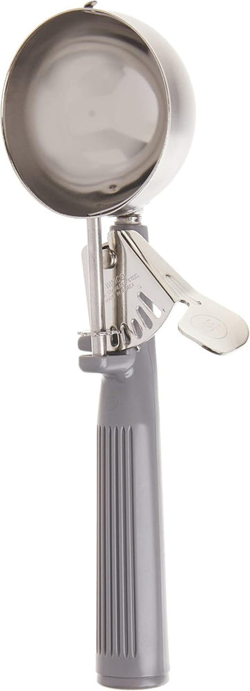 Size 8 Gray Stainless Steel Ice Cream Disher by Winco – 4.0 ounces, Stainless Steel, Model ICOP-8