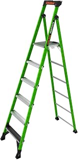 Little Giant Ladders B3145169 MightyLite Step Ladder with Ground Cue - 8 ft. Type IAA - 6 Step - Green - 375 lbs