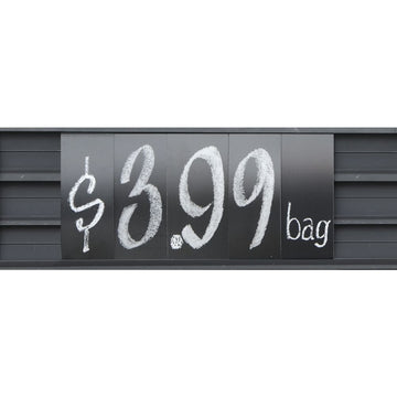 3 Track Accordion Style Pricing Set White Chalk Imprint - 3 7/8"H by HUBERT – Plastic, White, Model B2114002