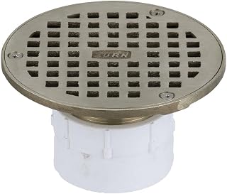 Zurn FD2210-PV2 Adjustable Floor Drain, PCV Body, 2" Solvent Weld Connection
