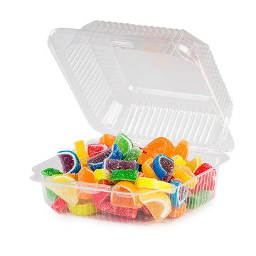 Detroit Forming LBN-5051 Clear OPS Plastic Medium Square Food Container by DFI – 5x5x2.75 inches, Plastic, Clear