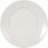 Tuxton Columbia Eggshell Rolled Edge Wide Rim 6-1/4-Inch Plate, Case of 36, White; Scratch Resistant; Chip Resistant; Lead & Cadmium Free; Dishwasher, Microwave, Oven Safe