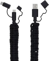 Scipio Stparadroid 2Ft Paracord Cell Phone Charging Cord Micro and USB-C(R) to USB Cable - 20Ft Survival Cable Gamer Charging Cord Android Power Cord