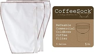 CoffeeSock Commercial 5 gallon (1 EA.) - The Original Reusable Coffee Filter- GOTS Certified Organic Cotton Reusable Coffee Filter