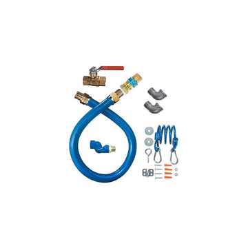 Gas Hose Kit W/ Quick Disconnect & Swivel by Dormont – 60 inches x 0.75 inches, Blue, Model 1675BPQS60RD