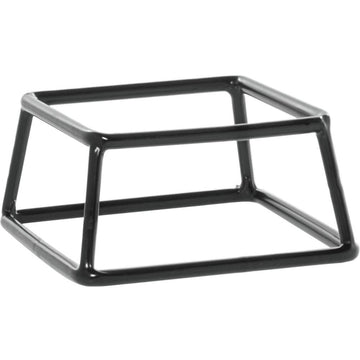 Pedestal Display Riser Square Black Rubber-Coated - 7"L x 6"W x 3"H by HUBERT – Steel, Black, Model 191538025198