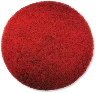 SC Johnson EZ Care Heavy Duty Scrub Pad, 20" Diameter, Red/Gray, 5/Carton