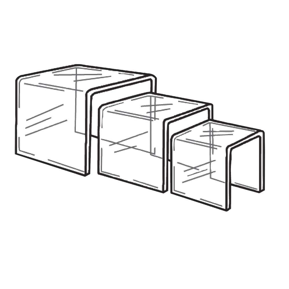 Retail Resource Clear Acrylic Display Stands by HUBERT – Acrylic, Transparent, Model 16215