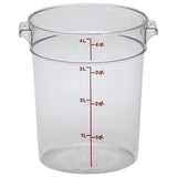 Camwear Round Storage Container 4 qt. clear - Case of by Cambro – 4 Quart, Polycarbonate (PC), Clear, Pack of 12, Model RFSCW4135