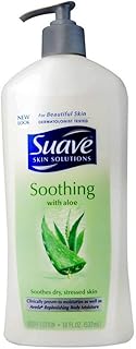 Suave Skin Lotion 18 Ounce Pump Soothing Aloe (532ml) (3 Pack)