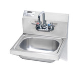 Hand Sink by Krowne – 15"L x 16"W x 19"H, Stainless Steel, Silver, Model HS-10