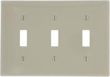 Leviton 3-Gang Toggle Device Switch Wallplate, 80711-I, Ivory
