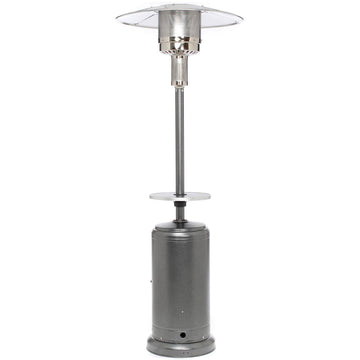 Propane, 41000 BTU, With Table, Silver by AZ Patio Heaters – Steel, Hammered Silver, Model HLDS01-CBT