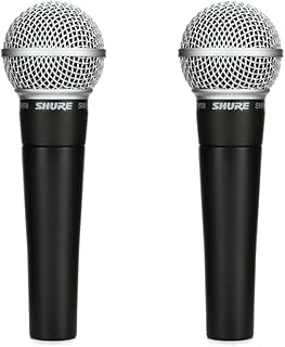 Shure SM58 Cardioid Dynamic Vocal Microphone (2-Pack)