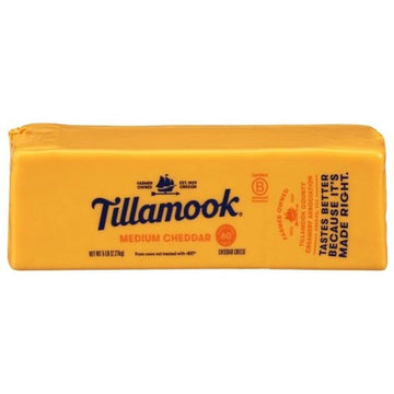 Medium Cheddar Cheese by Tillamook – 160 Ounce (Pack of 1), Pack of 2