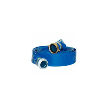 1-1/2" x 25' Blue Standard-Duty PVC Lay-Flat Discharge Hose with Aluminum Pin Lug Fittings by Apache – 1-1/2" x 25', PVC (Polyvinyl Chloride), Blue, Model 98138010