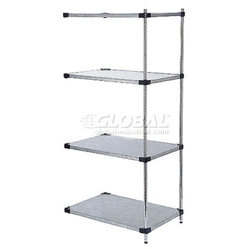 Galvanized Steel by Nexel – 54" Wx24" Dx63" H, Galvanized Steel, Grey, Model A24546SZ