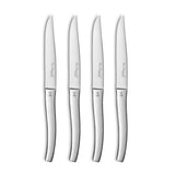 Amefa Alphonse Steak Knife Set with Natural Wooden Box by Lou Laguiole – Stainless Steel, Pack of 4, Model 905164