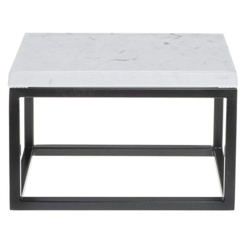 Black Display Riser with Marble Top - 7" H by HUBERT – Metal, Black, Model 73114+14683