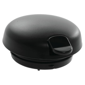 Black Push Button Lid with Orange Trigger by Service Ideas – Plastic, Black, Model FVPLOR