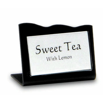 Black Business Card Holder - 3 1/2"L x 2"H by HUBERT – Plastic, Black