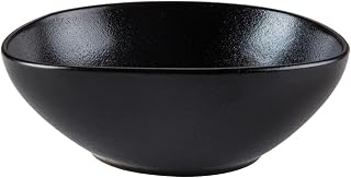 CAC China MOT-B7-BLK Morton Soup/Salad Bowl Lava Glaze Matte Black 24oz 6-3/4", Set of 24