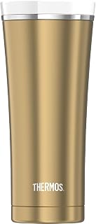 Thermos Sipp 16 Ounce Stainless Steel Vacuum Insulated Travel Tumbler, Gold