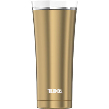 Sipp 16 Ounce Stainless Steel Vacuum Insulated Travel Tumbler by THERMOS – 16 Ounces, Stainless Steel, Gold, Model NS1056GD4