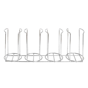 Chrome Cup and Lid Holder by HUBERT – Carbon Steel, Gray