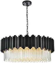 Elegant Lighting Willow 32" Chandelier in Black