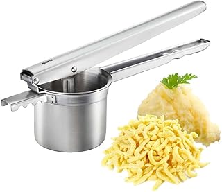 GEFU PRENSO 89440 Potato, Juice and Spätzle Press for Fine Mashed Potatoes, Homemade Spätzle and Spaghetti Ice Cream Stainless Steel
