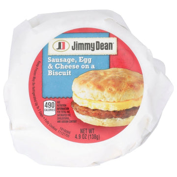 Sausage, Egg & Cheese Biscuit, 4.9 oz (12 Count) by Jimmy Dean – 4.9 Ounce (Pack of 12), Pack of 12