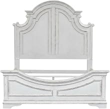 Starlight Canyon Home Solid Wood Queen Panel Bed with Tall Headboard, Wooden Queen Bed Frame with Headboard for Bedroom Suite, White