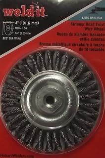 Hobart 770373 4" Stringer Bead Twist Wire Wheel M10 x 1.50