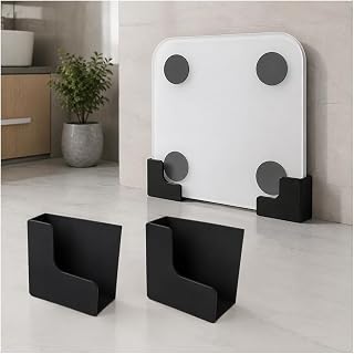 2 Pcs Weight Scale Stand for Taylor 7562 | 2-Piece Bathroom Scale Wall Mount Holder No-Drill Self-Adhesive Weighing Scale Storage Brackets Adjustable Spacing