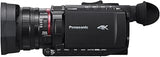 Panasonic X1600 4K Camcorder for Directors, Wide Angle Telephoto Lens with 24x Zoom, Hybrid O.I.S., 4K High-Precision AF with Face Detection, Heat Dispersing Design, Wireless Controls - HC-X1600J