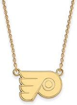 Philadelphia Flyers Small (1/2 Inch) Pendant w/ Necklace (10k Yellow Gold)
