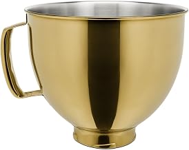 KitchenAid 5 Quart Stand Mixer Bowl, KSM5SSBRG, Radiant Gold | Fits KitchenAid 4.5 or 5 Quart Tilt-Head Stand Mixers, Convenient Dishwasher-safe Bowl, Handle