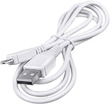 3.3ft White Micro USB PC 5V DC Charging Cable PC Laptop Charger Power Cord for Abco Tech Water Resistant Wireless Bluetooth Shower Speaker ABC2024 ABC2027 ABC2029 ABC2031 ABC2032 T200520